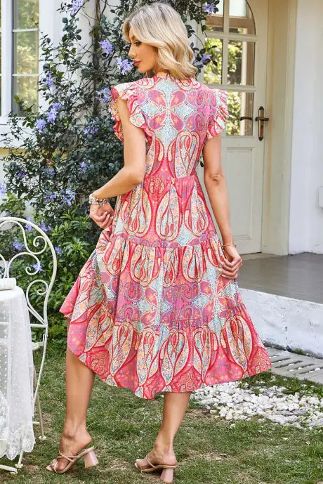 rose paisley dress