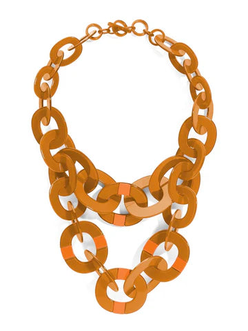 Color Block Oval Necklace